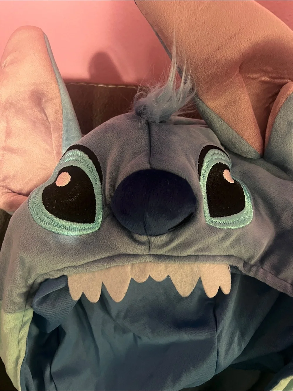 Disney Stitch Girls' Purple Hooded Dress Costume